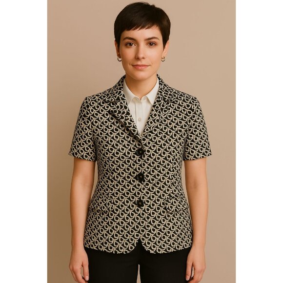 Short Sleeve Blazer The Limited Jacket Coat 3 Button Women's Medium WOMAN'S - Picture 8 of 8